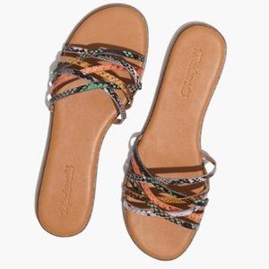 Madewell Tracie Snake Leather Sandals 7.5 8.5 9.5